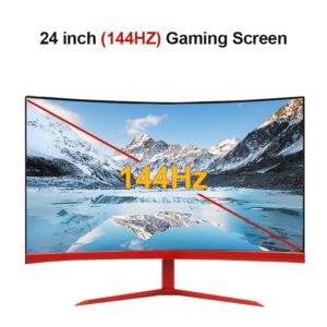 24″ Curved 144Hz Gaming Monitor 1920*1080 IPS Protable Display Screen Movie Player Computer PC Desktop Monitor For XBOX Series