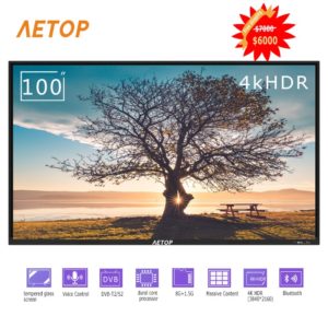 Free shipping-hight quality tv smart 100 inch tmepered glass flat screen 4k uhd television with remote control