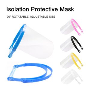1pcs Adjustable Full Face Mask Splash-proof Dust-proof Mask Head-mounted Transparent Protect Face Shield For Adult Men Women