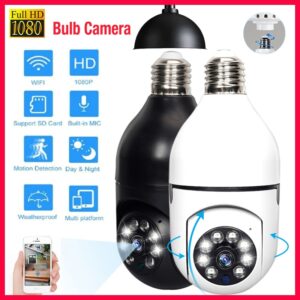 2MP E27 Bulb Surveillance Camera Night Vision Full Color Automatic Body Tracking  Surveillance Smart Home CCTV Camera
