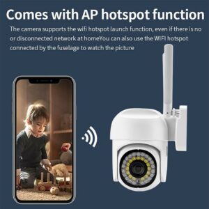 2PM WiFi Surveillance Camera Night Vision Wireless WIFI Camera Motion Detection 2-way Audio Remote Monitoring for Indoor Outdoor