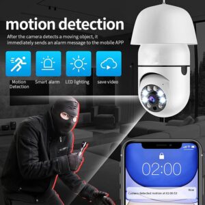 E27 Bulb Surveillance Camera 2MP Night Vision Wireless  Monitor Light Bulb WiFi Camera Auto Human Tracking Baby Monitor