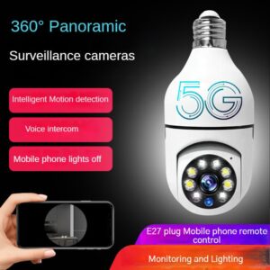 E27 Wifi Camera 5G Surveillance Camera Motion Tracking Full HD 1080P 360 Wireless Home Night Vision Video Indoor Baby Monitor