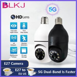 E27 Wifi Camera 5G Surveillance Camera Motion Tracking Full HD 1080P 360 Wireless Home Night Vision Video Indoor Baby Monitor